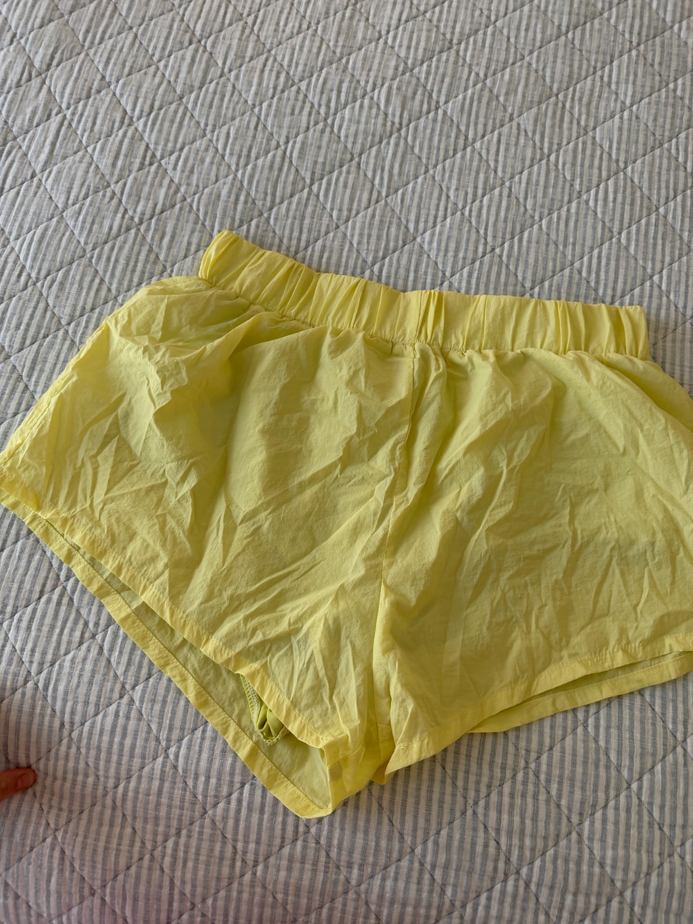 Daily Drills Yellow Athletic Shorts with Elastic Waist